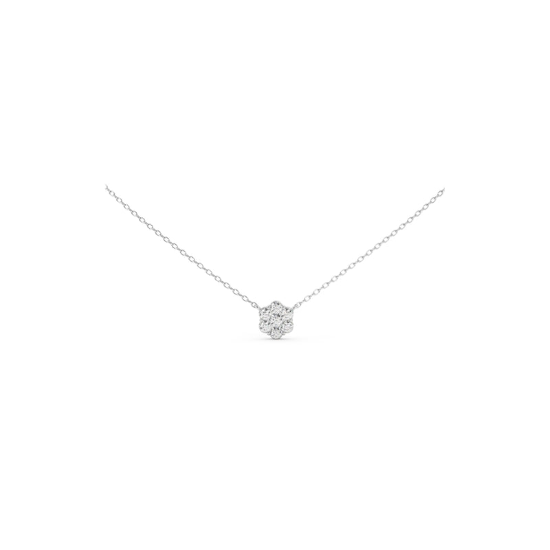 Moissanite Flower Necklace