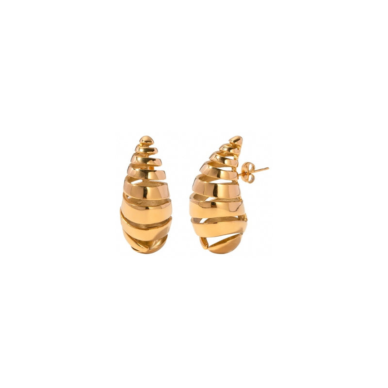 Gold Drop Stud Earrings