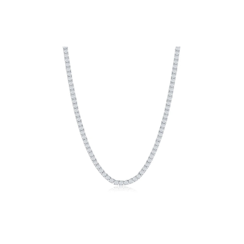 Classic Tennis Necklace 3mm Silver