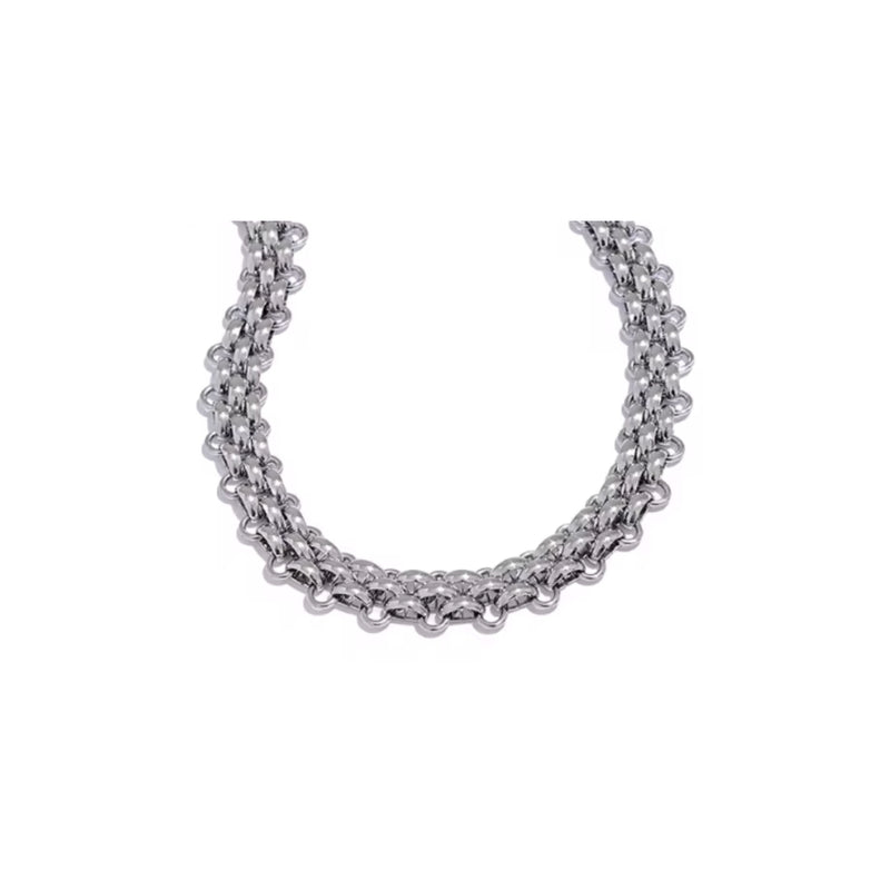 Coco Chunky Chain Necklace Silver