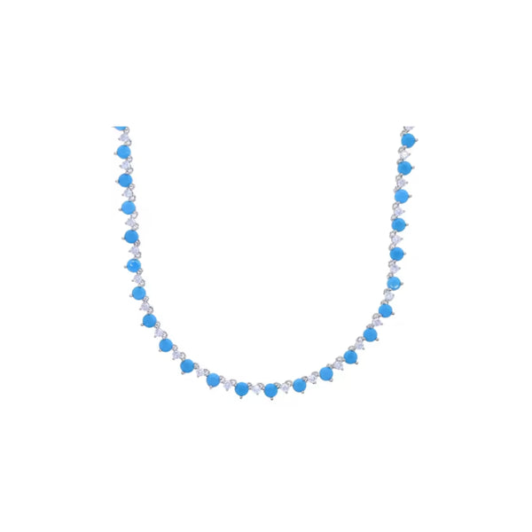 Mara Turquoise Tennis Necklace