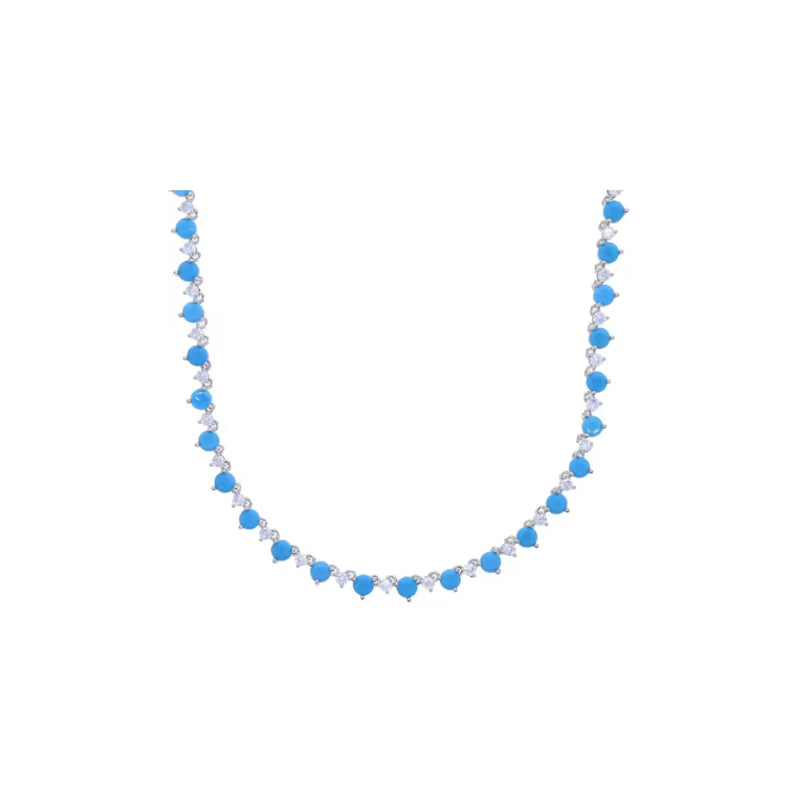 Mara Turquoise Tennis Necklace