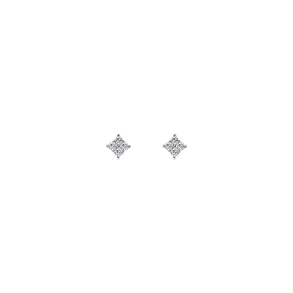 Moissanite Quatrefoil Studs Earrings