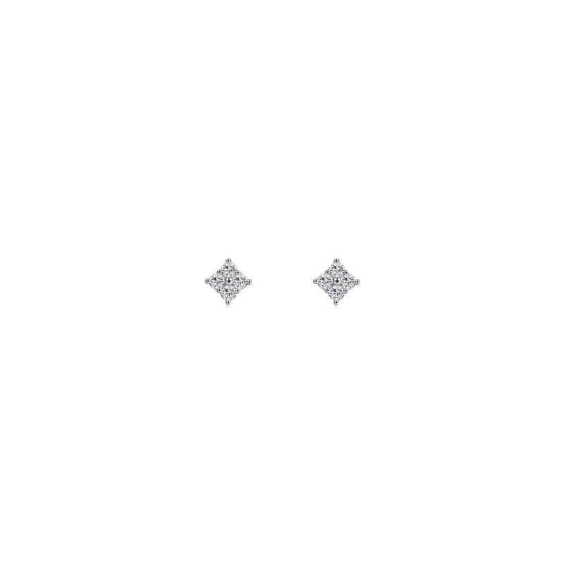 Moissanite Quatrefoil Studs Earrings