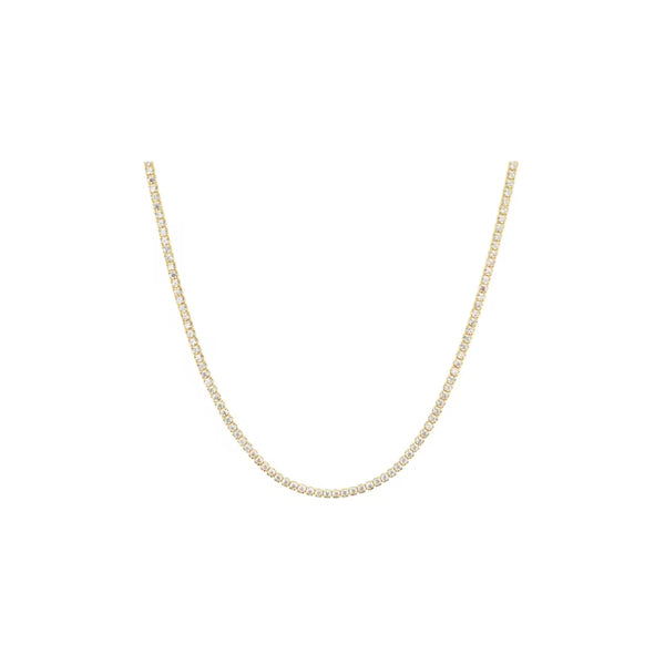 Whisper Thin Tennis Necklace Gold