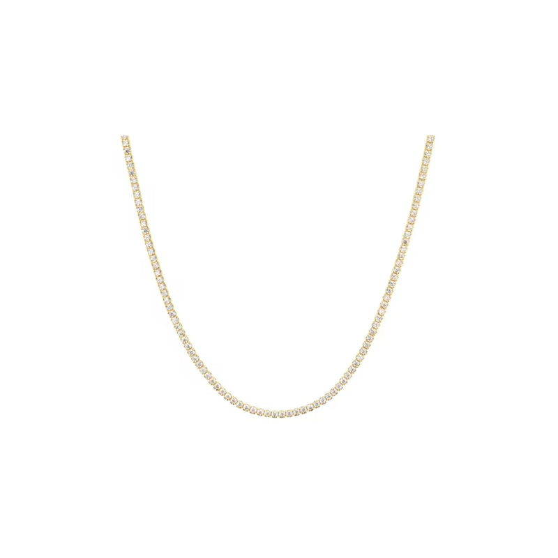 Whisper Thin Tennis Necklace Gold