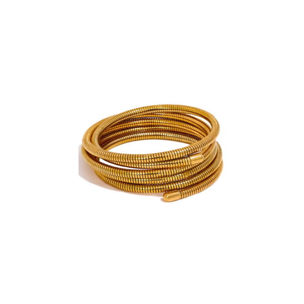 Serpent Spiral Wrap Bracelet Gold