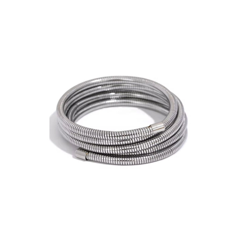 Serpent Spiral Wrap Bracelet Silver