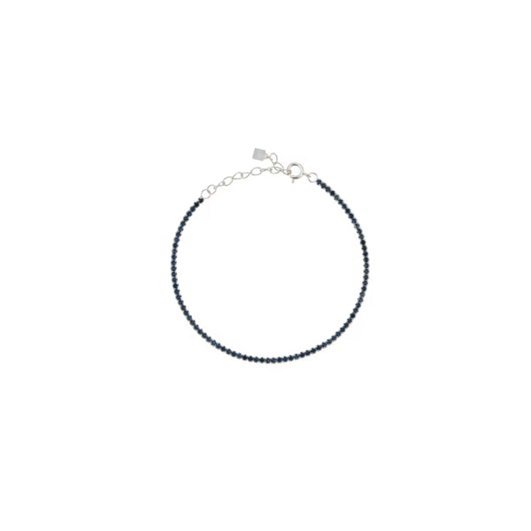 Whisper Thin Tennis Bracelet Blue w/Silver