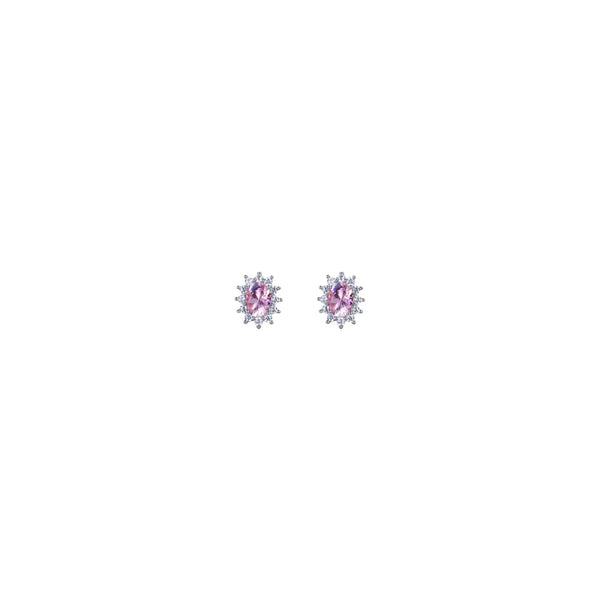 Versailles Halo Stud Earrings Pink