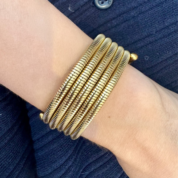 Serpent Spiral Wrap Bracelet Gold