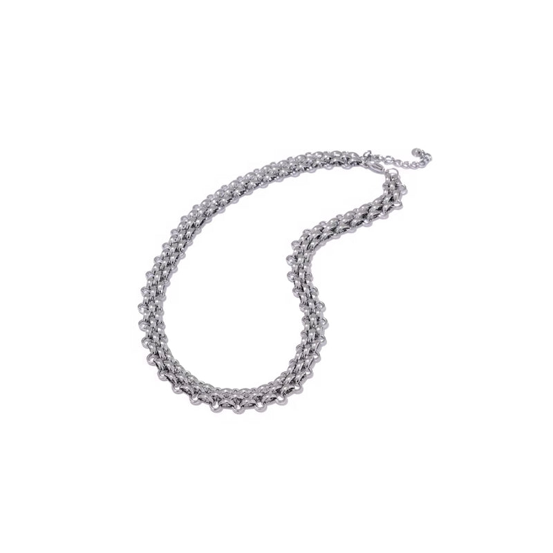 Coco Chunky Chain Necklace Silver