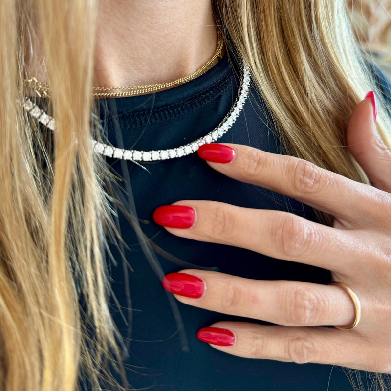 Classic Tennis Necklace 3mm Silver