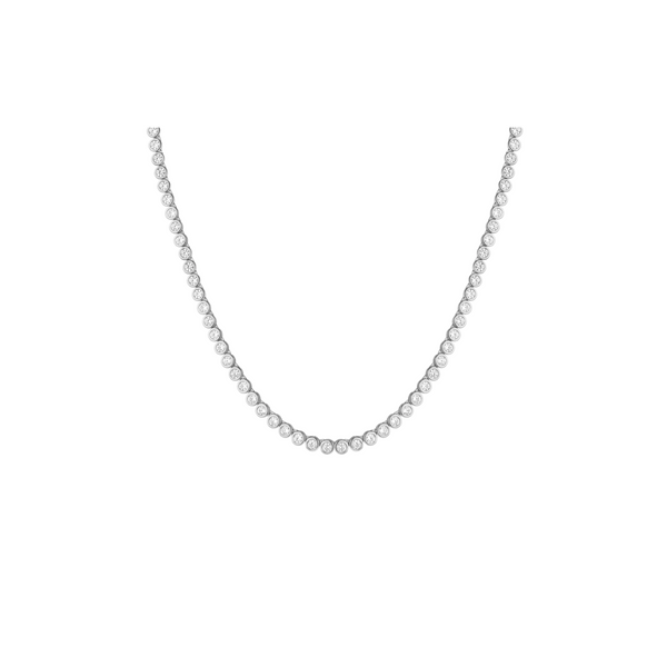 Bezel Set Tennis Choker Silver