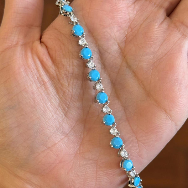 Mara Turquoise Tennis Necklace