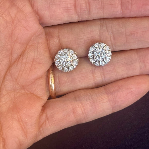 Vintage Star Moissanite Studs
