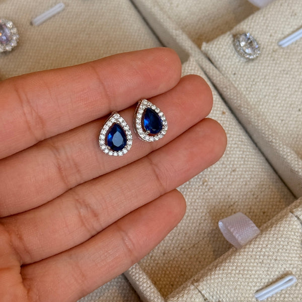 Blue Tear Gem Studs