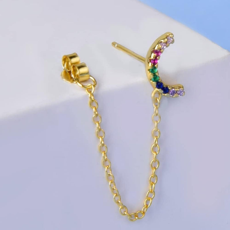 Rainbow Chain Stud