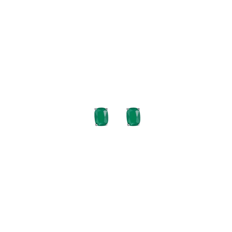 Cushion Emerald Stud Earrings