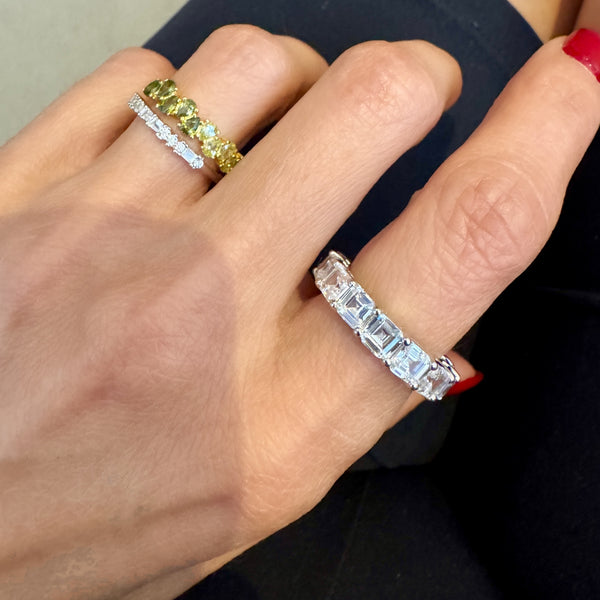 Princess Gem Eternity Band