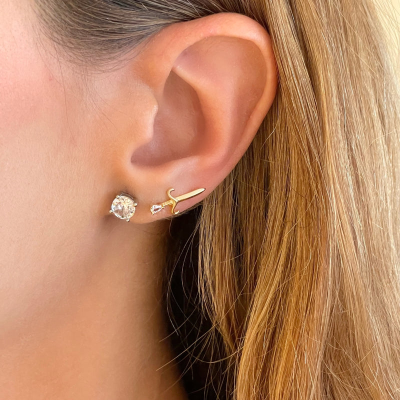 Sword Ear Climber Stud