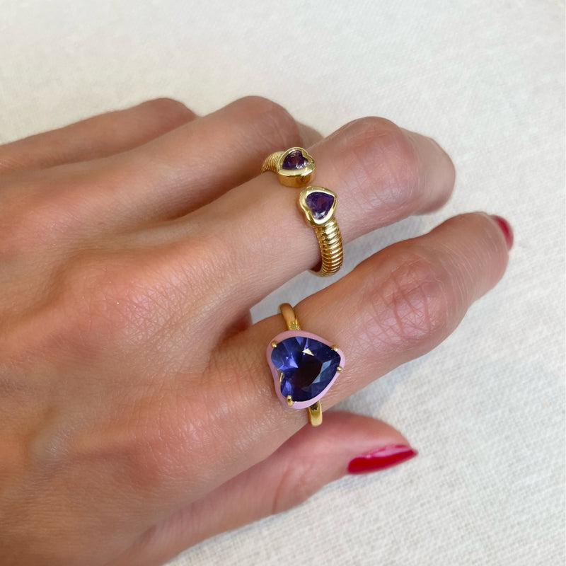 Coeur Enamel Ring