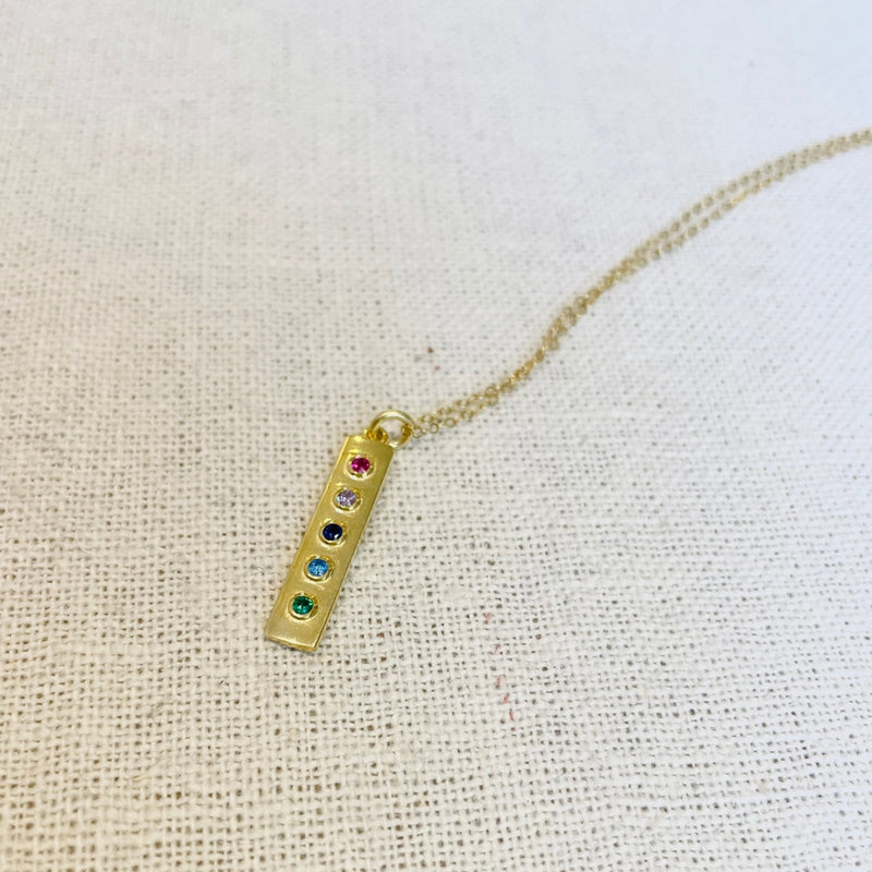 Rainbow Bar Necklace