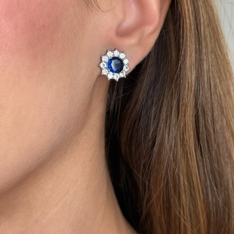 Grand Trianon Stud Earrings Blue