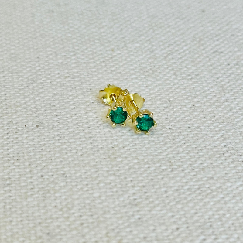 Emerald Prong Stud