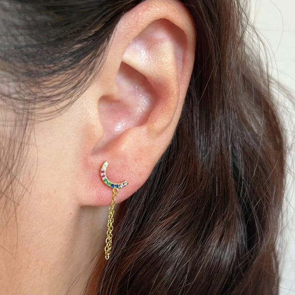Rainbow Chain Stud