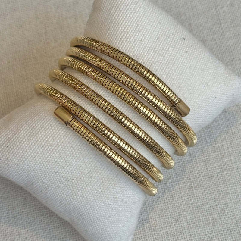 Serpent Spiral Wrap Bracelet Gold