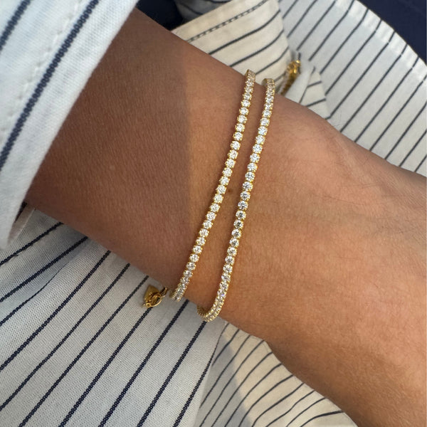 Whisper Thin Tennis Bracelet Gold