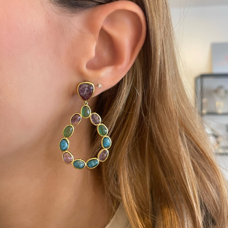 Teo Semiprecious Drop Earrings