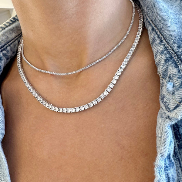 Classic Whisper Thin Tennis Necklace