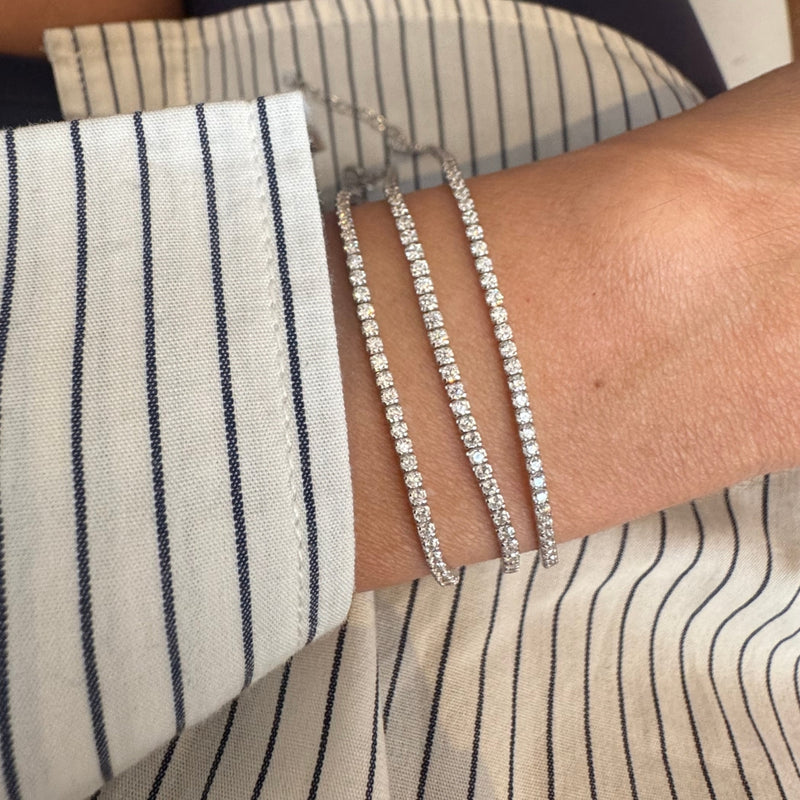Whisper Thin Tennis Bracelet Silver