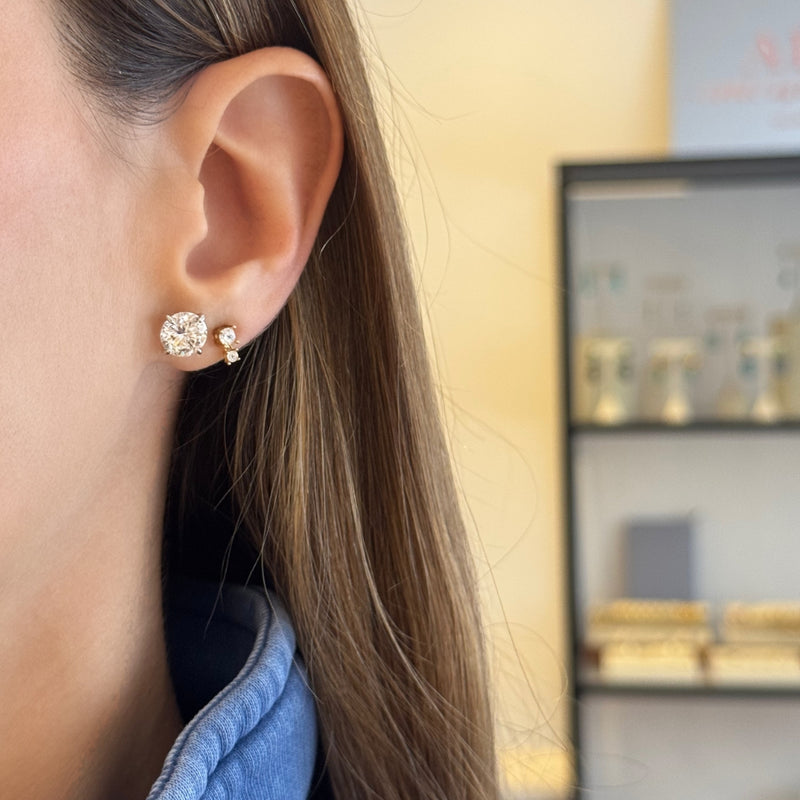 Moissanite Classic Diamond Studs 4cts