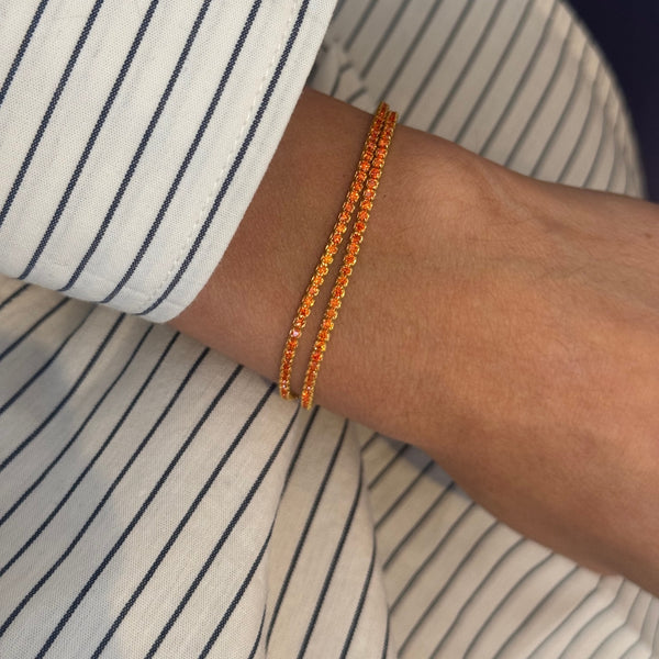 Whisper Thin Tennis Bracelet Orange
