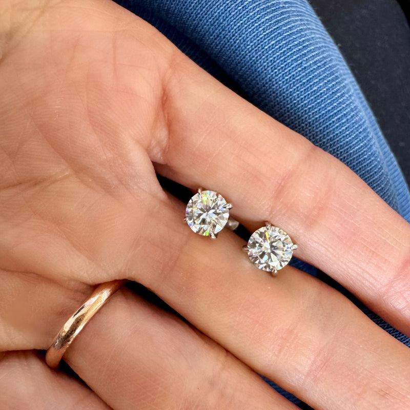 Moissanite Classic Diamond Studs 2cts