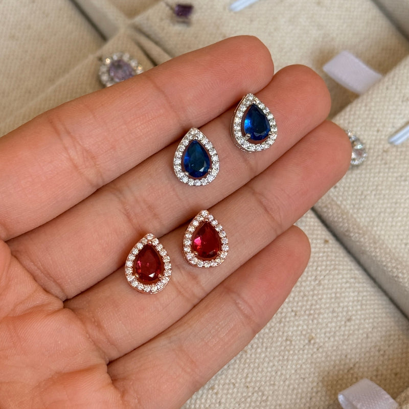 Blue Tear Gem Studs