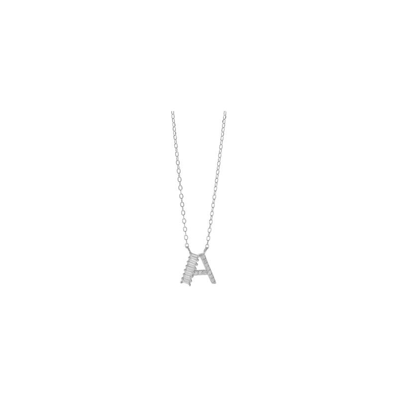 Baguette Initial Necklace