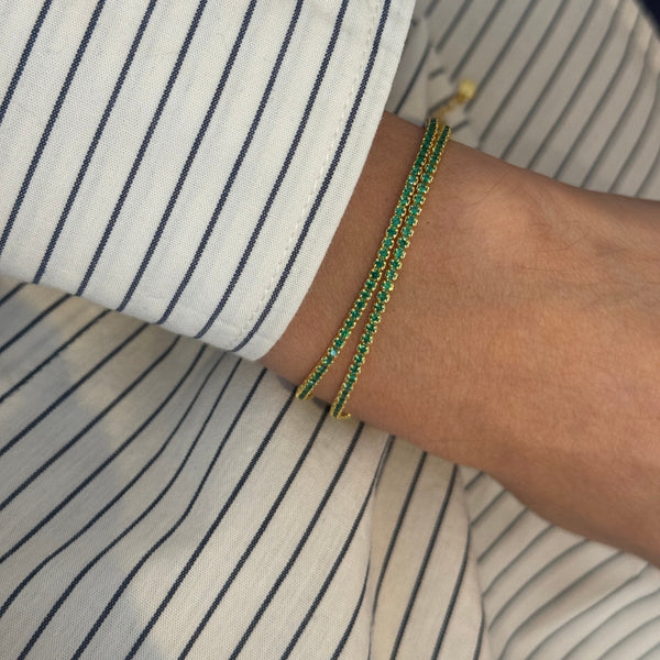 Whisper Thin Tennis Bracelet Emerald
