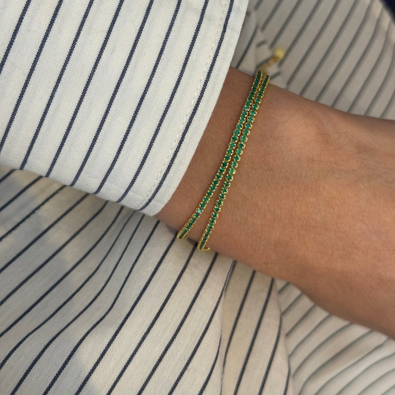Whisper Thin Tennis Bracelet Emerald