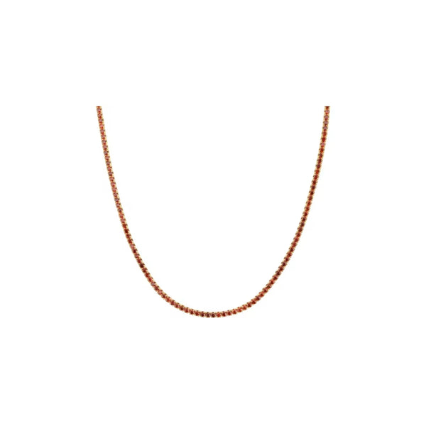Whisper Thin Tennis Necklace Orange