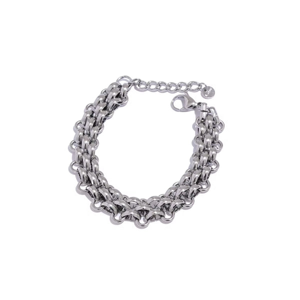 Kai Woven Chain Bracelet Silver