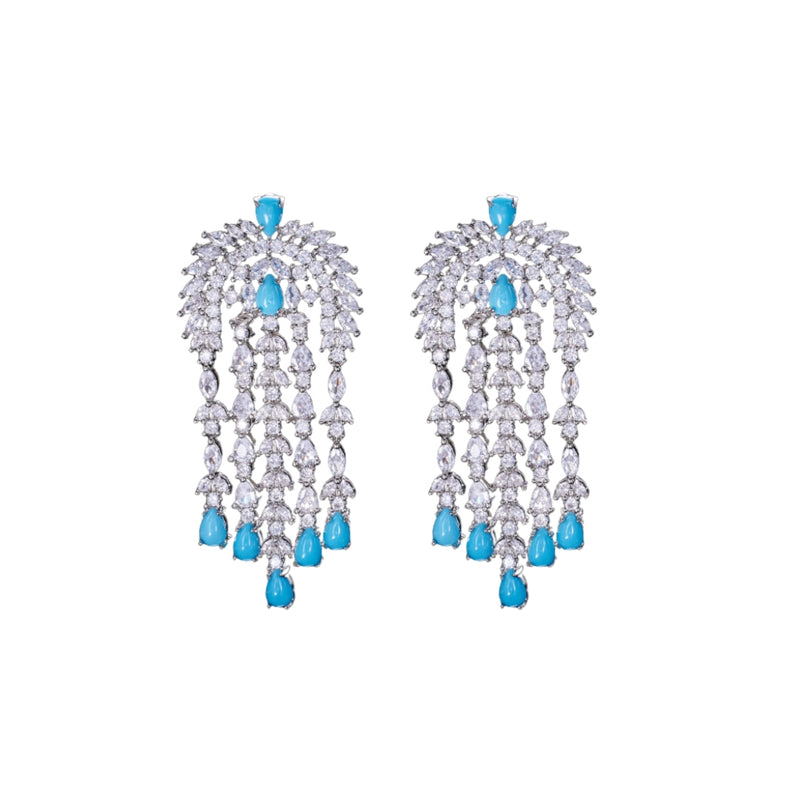 Turquoise Cascade Earrings