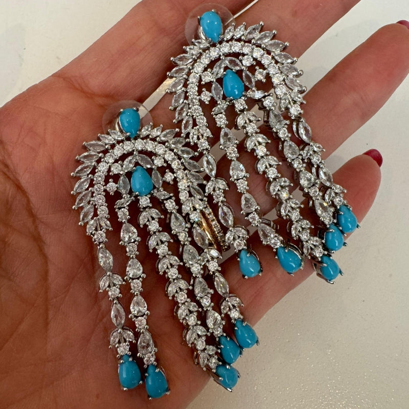 Turquoise Cascade Earrings