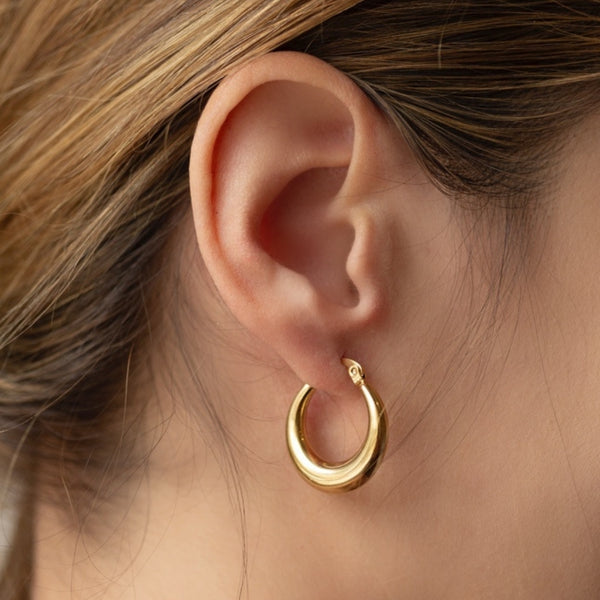 Rounded Gold Hoops