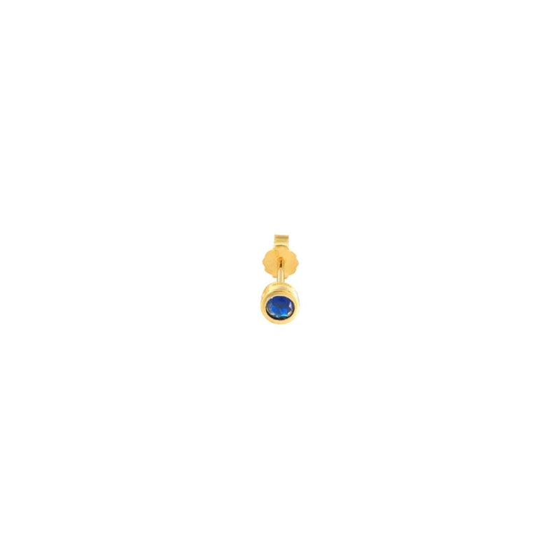 Bezel Gem Stud Blue