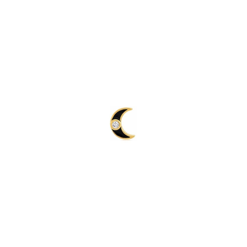 Moon Enamel Stud