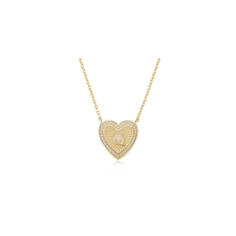 Heart Initial Necklace